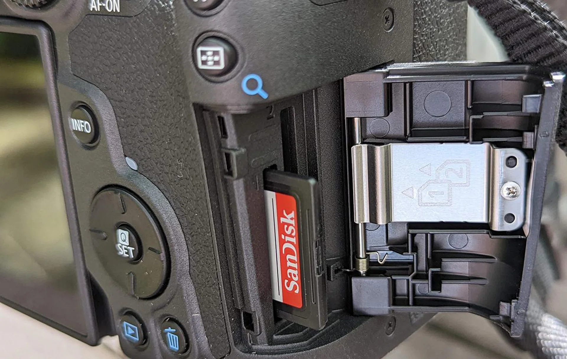 The R7 comes with dual SD card slots and all the ports you need.