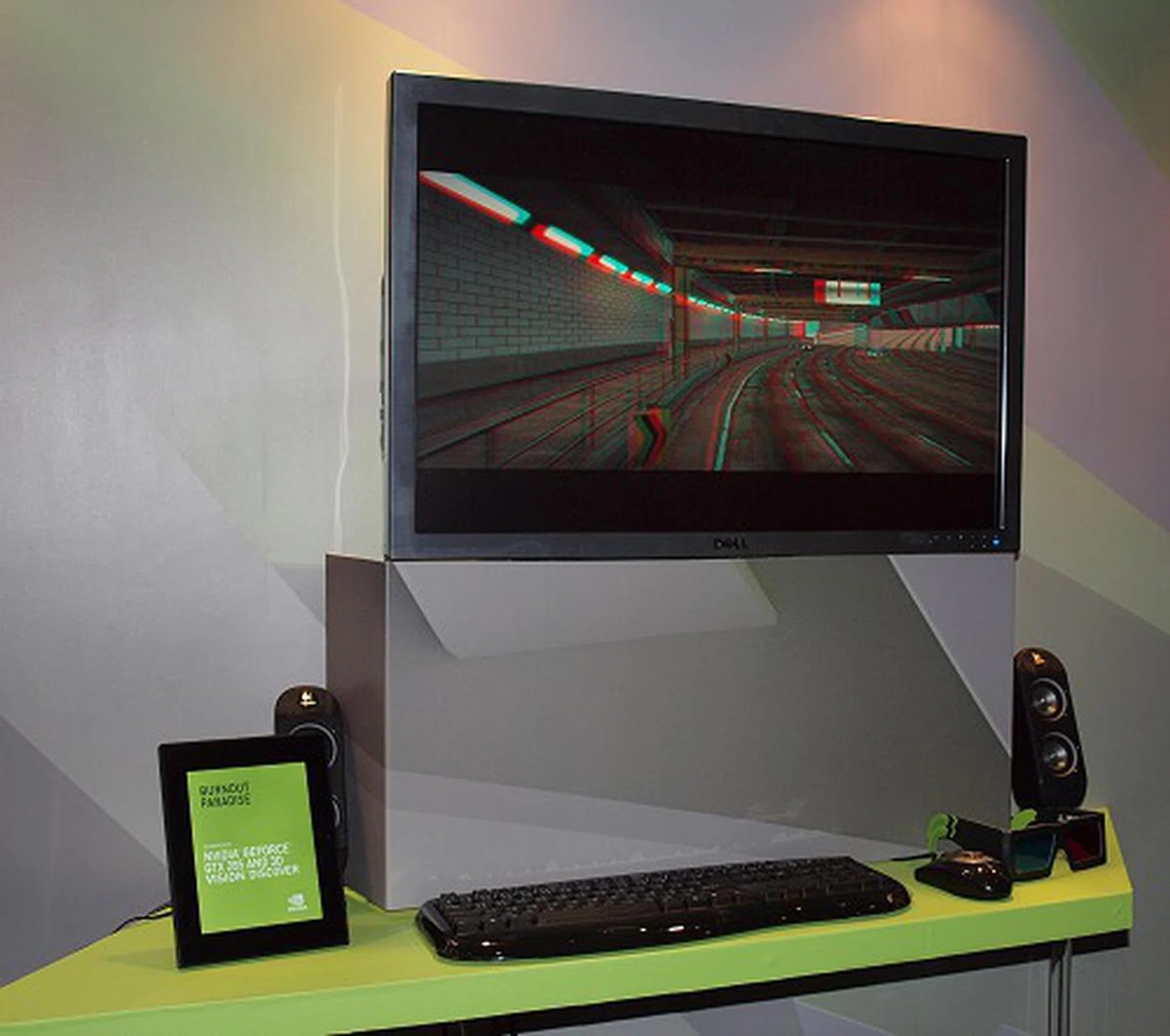 We checked out the 3D Vision Discover experience from this station playing Burnout Paradise. However having experienced the superior solution, the Discover edition feels tacky. But for those who've not yet experienced any form of actual 3D gaming, this is a great stepping stone. (You can't get it any better than free!)