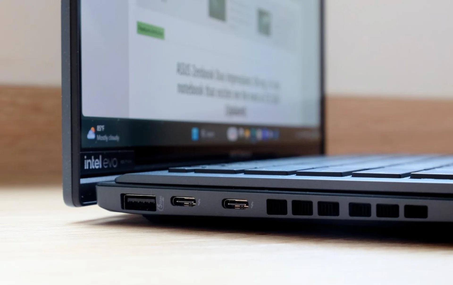 USB connectivity comes in the form of two USB-C Thunderbolt 4 ports and a single USB-A port, which isn't too bad.