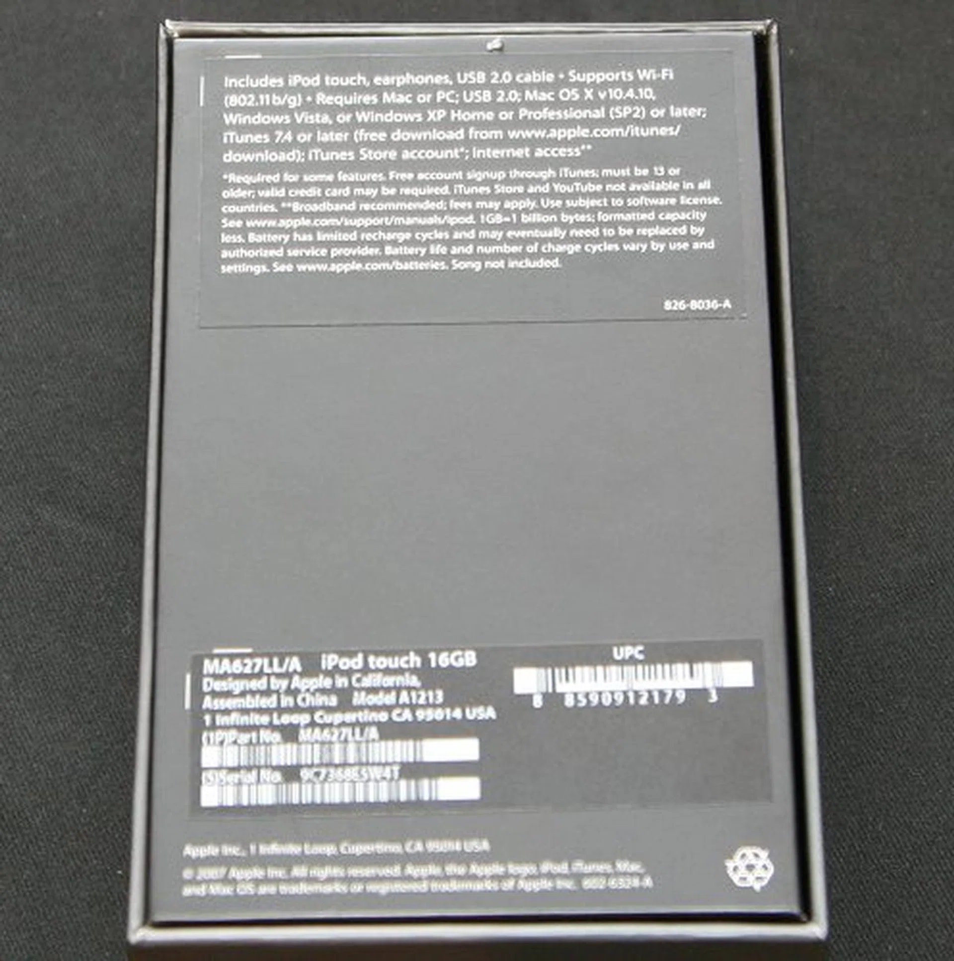 The back of the packaging.