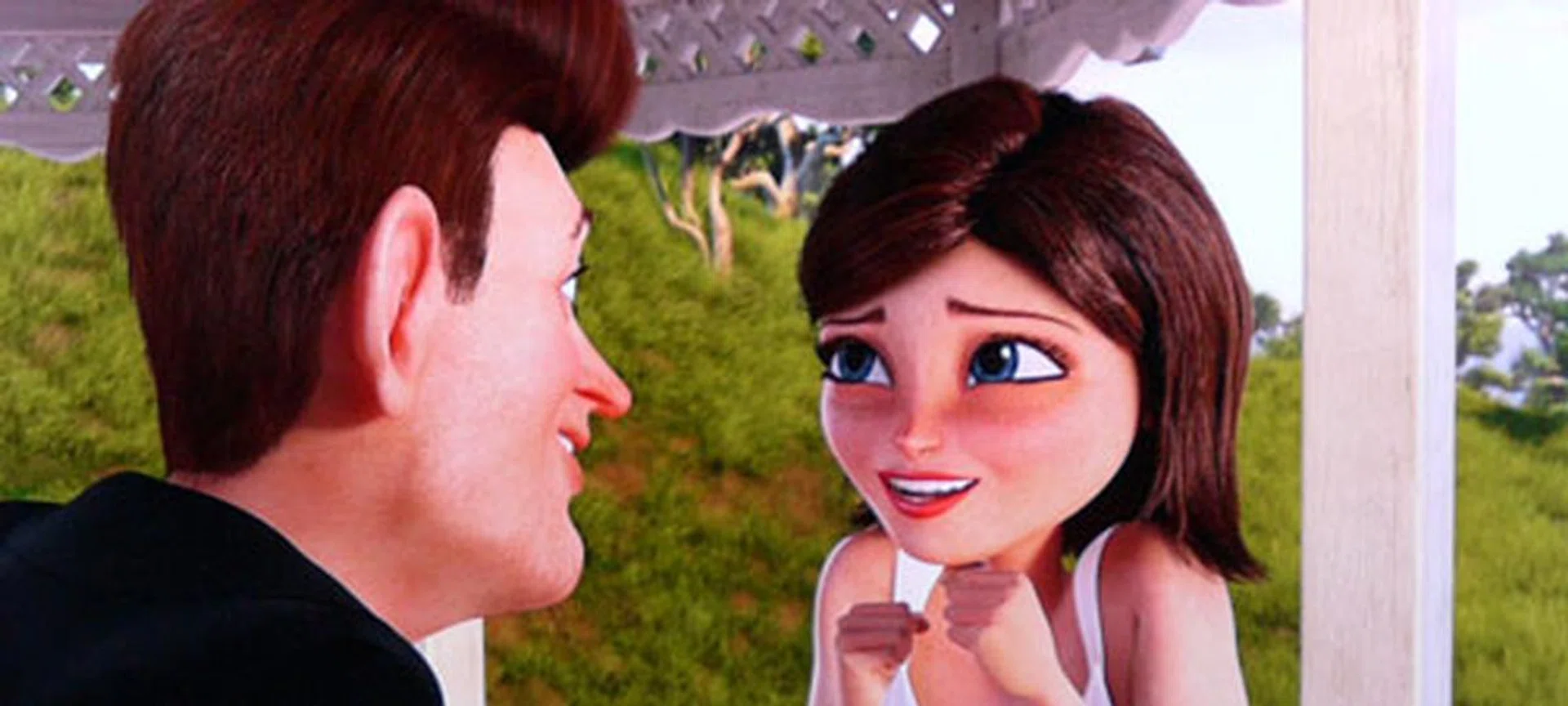 This scene from Monsters vs Aliens used to produce a fair amount of crosstalk on older (C-series) Samsung 3D TVs. Captured here in 2D, crosstalk or ghosting effects are almost a thing of the past although they still manifest themselves if the viewing distance is reduced to less than a meter or so.