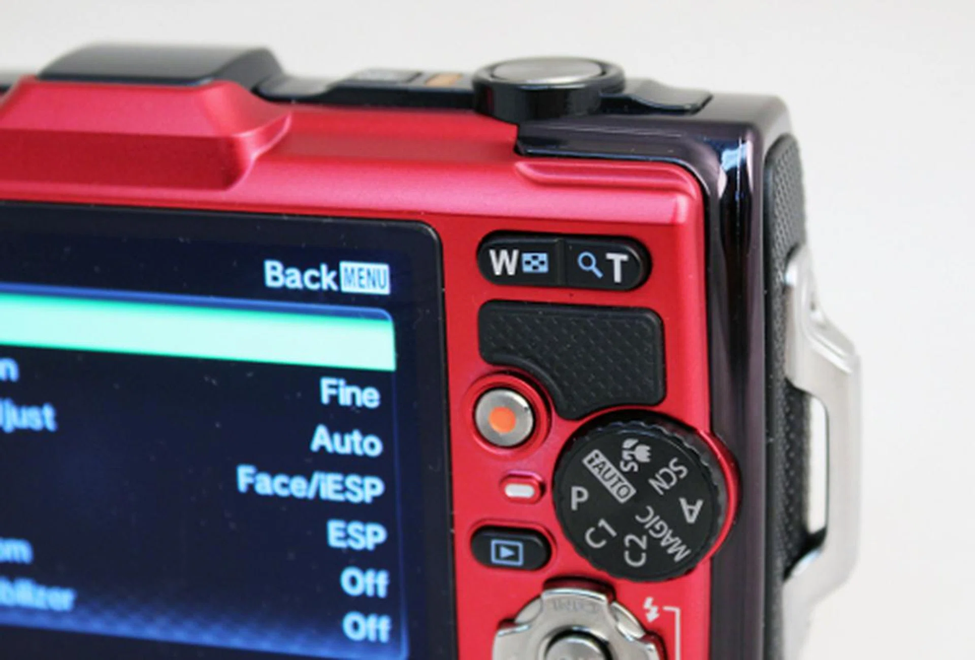 The TG-2 now features Aperture Priority mode, represented by the A on the mode dial. 