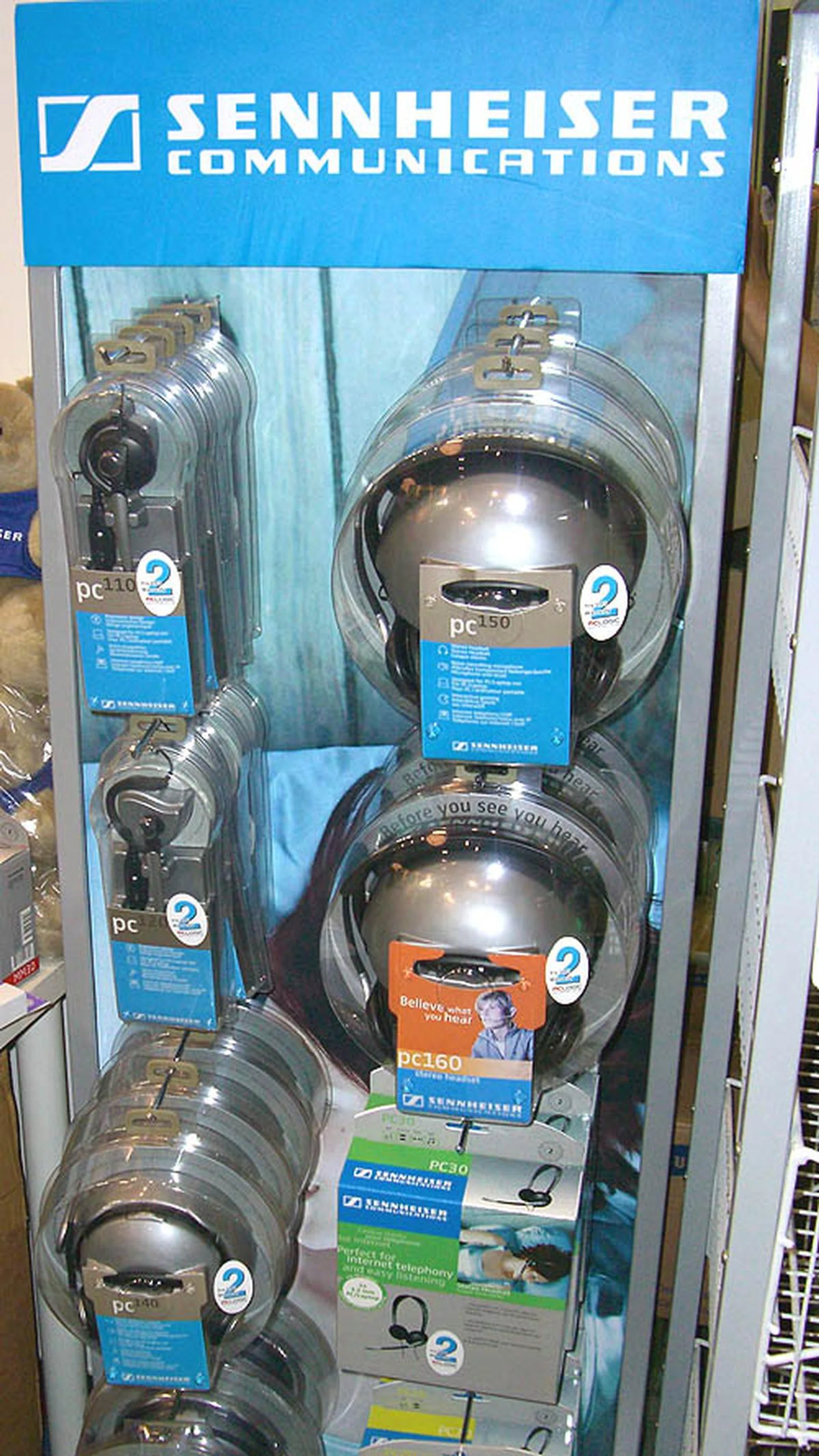 A small rack of Sennheiser headphones caught our eye. The latest model like the PC150 costs around S$139 and comes with a free pair of earphones. 