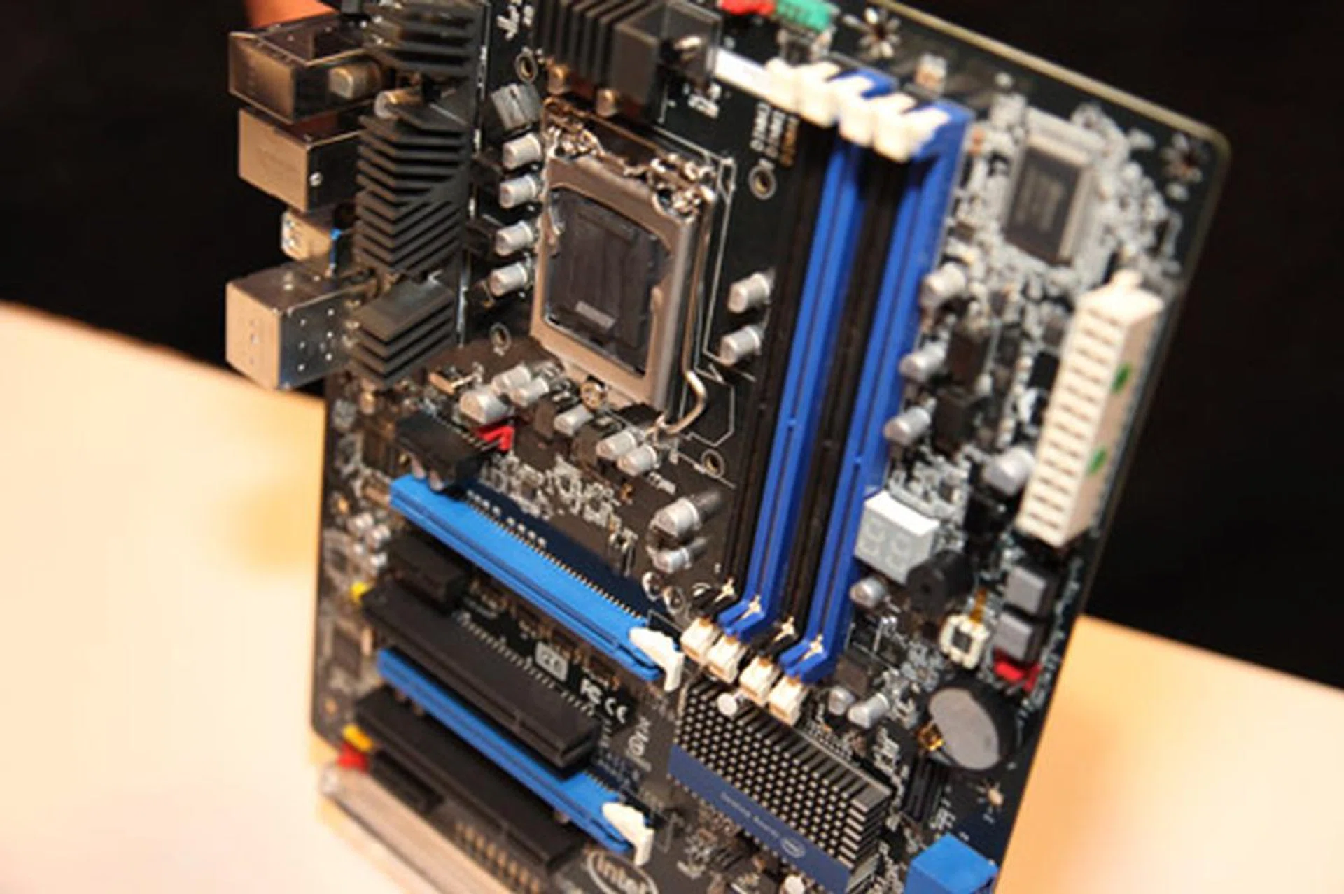 Intel's motherboard for the next generation Sandy Bridge processor, featuring the next Intel 6 series chipset.