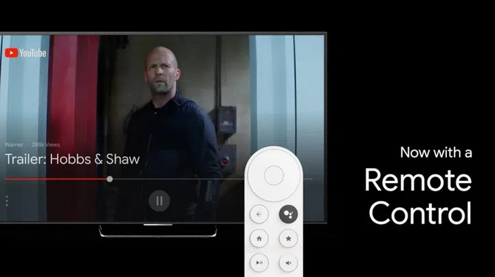 The remote control of the upcoming Android TV dongle. <br>Image source: XDA Developers.