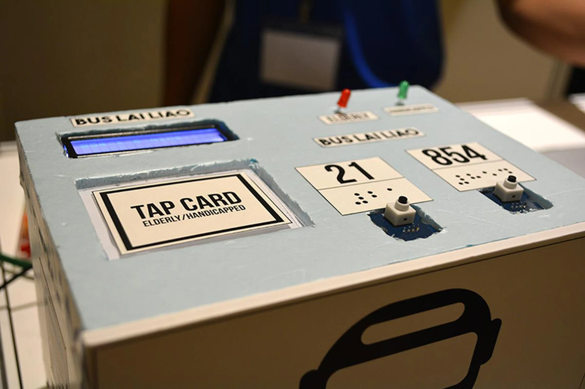 The device will incorporate Braille characters for use by the visually impaired.