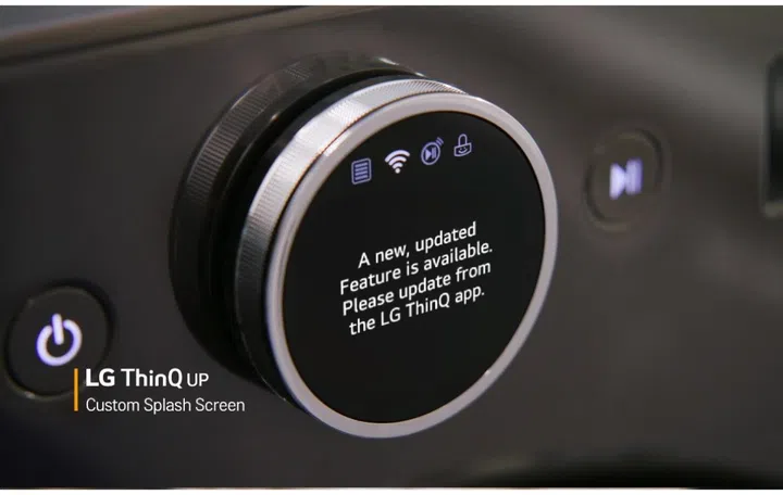 It's easy to download new features to your ThinQ UP appliances. Image source: LG. 
