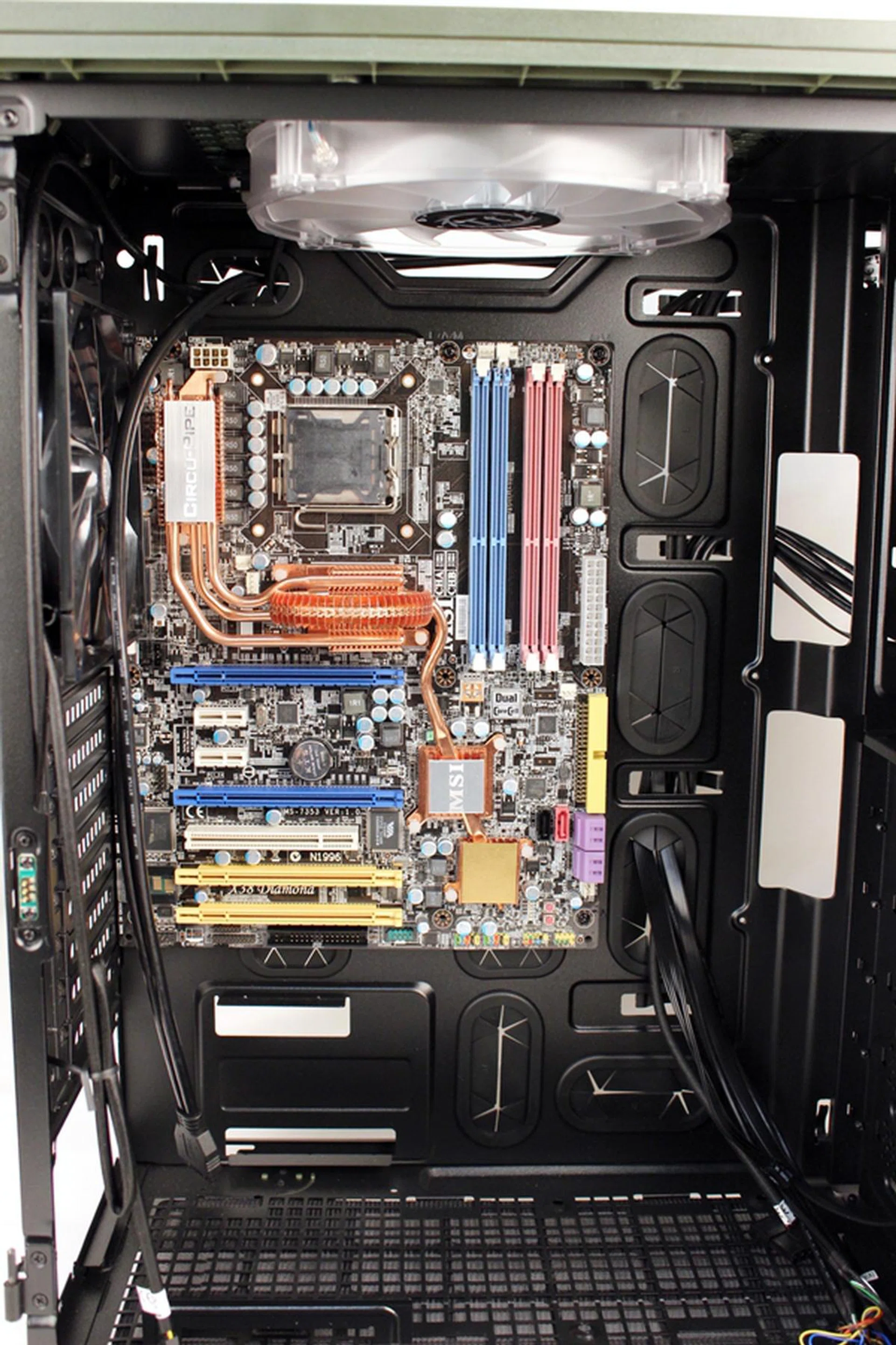 Getting our motherboard inside and securing it was a walk in the park.