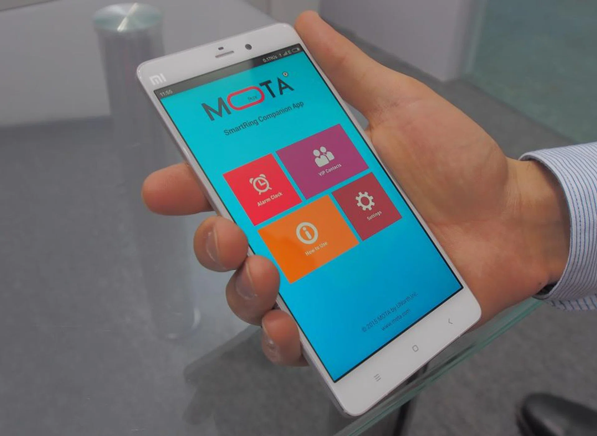 The app allows you to set basic alerts that go to the ring.