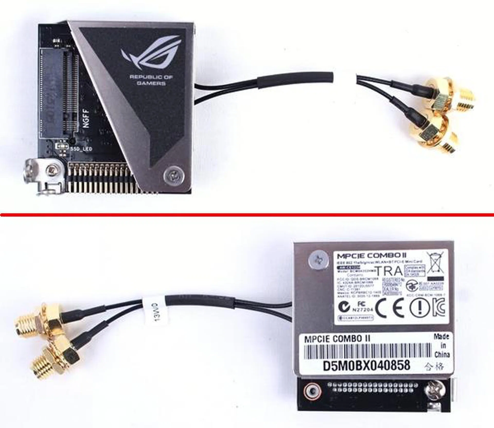 The mPCIe Combo II expansion has two functions; it allows for the installation of a M.2 (NGFF) SSD, and it houses the IEEE 802.11ac Wi-Fi and Bluetooth v4.0 module.