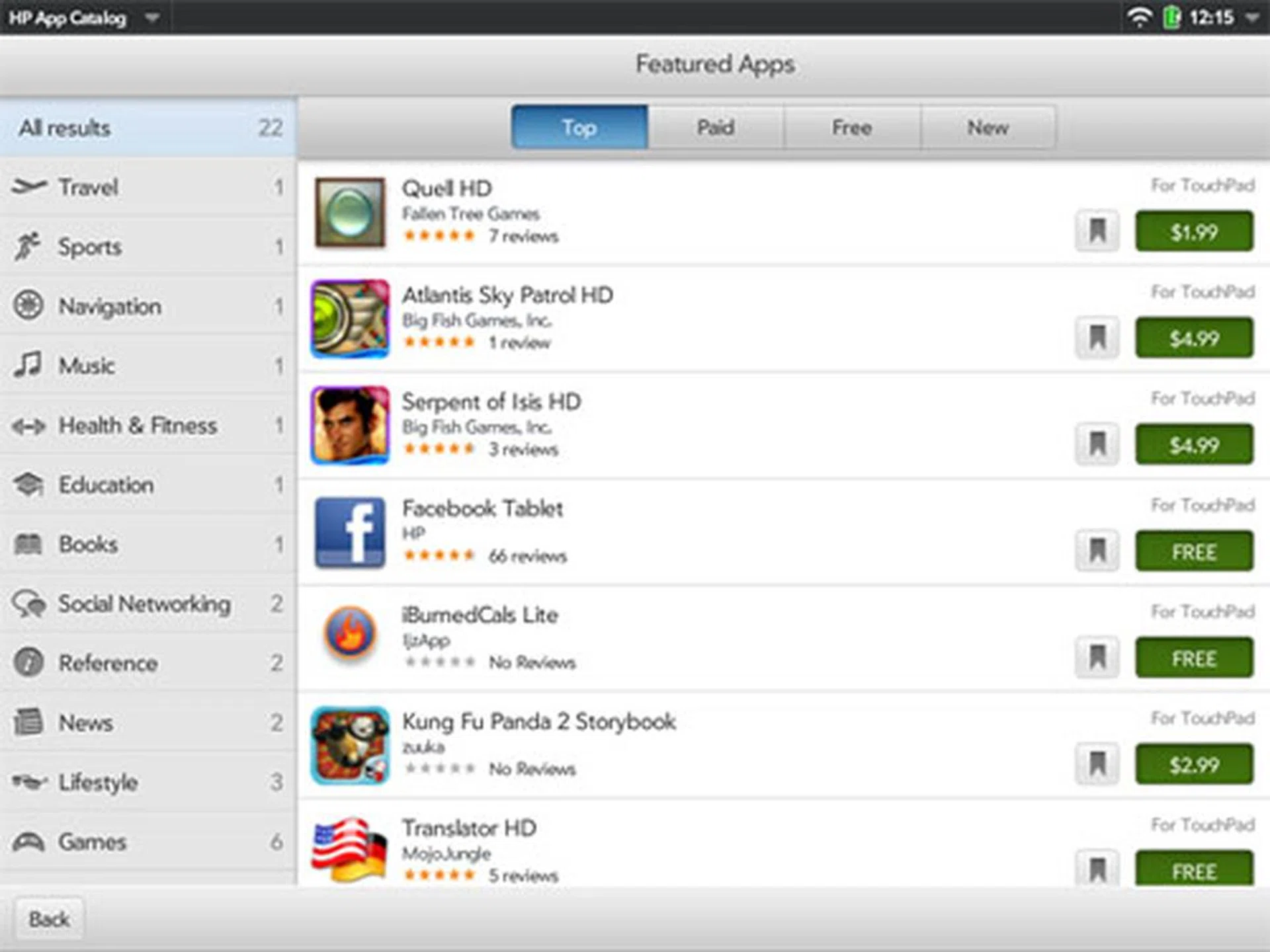 Though the App Catalog is relatively new, HP is giving developers much freedom to develop and even port their existing apps onto the webOS platform.