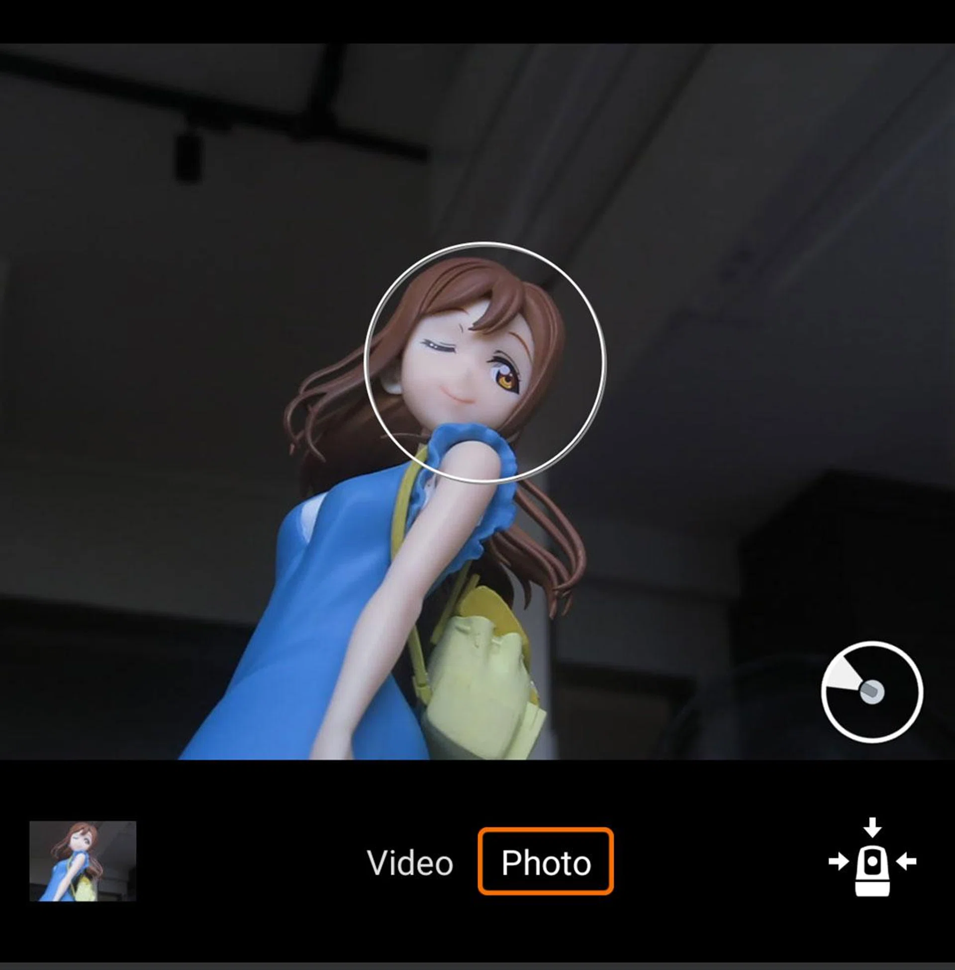 It recognises the face on a figurine as a person's face.