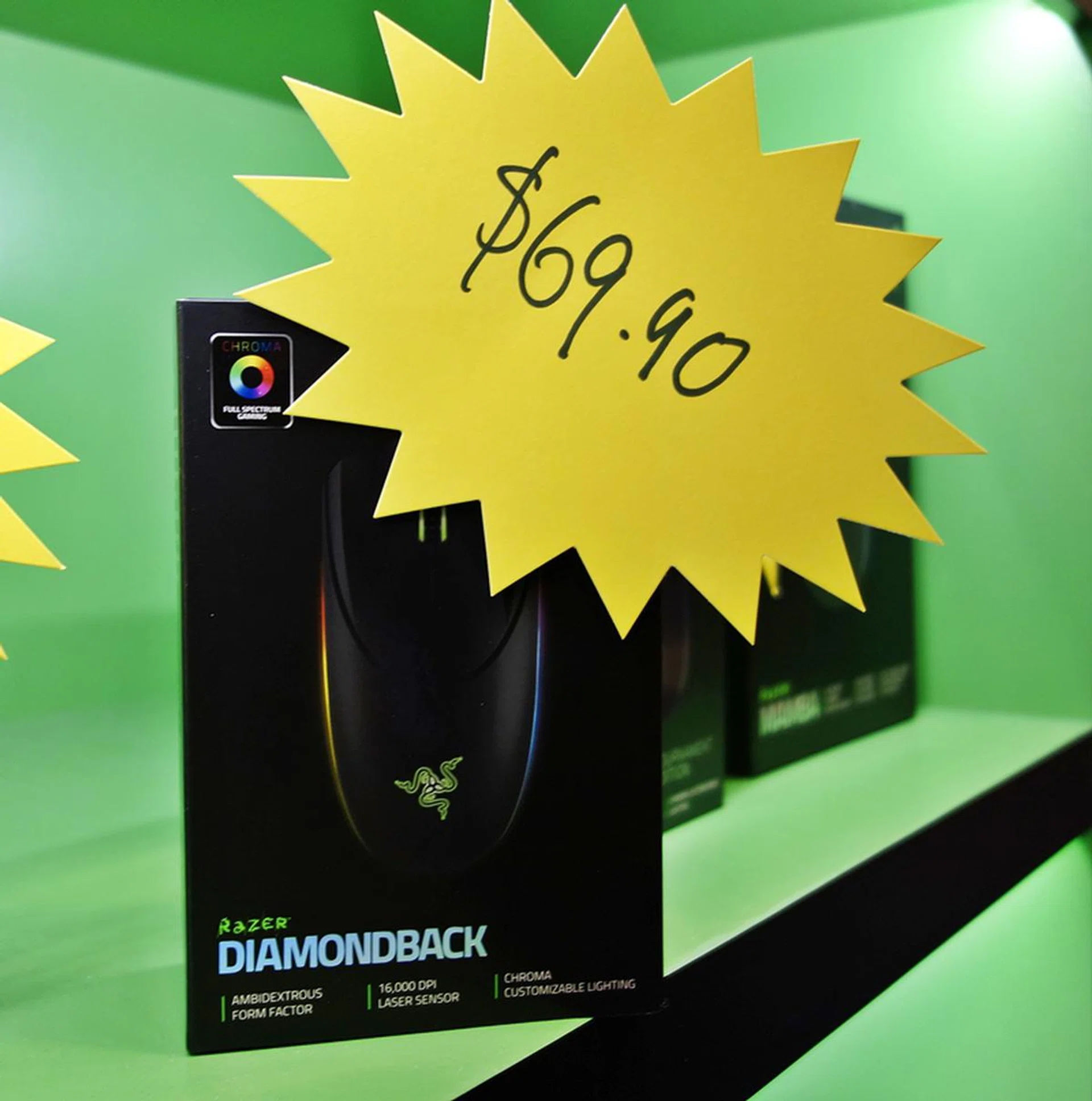 A classis 10 years in the making, the Razor Diamondback gaming mouse is back! Actually, the updated classic was launched last year, and features a 16,000 DPI 5G laser sensor, device’s side rails and scroll wheel now come with Chroma lighting. It retains its long, slim ambidextrous form factor, with two programmable side buttons on both sides of the mouse. Rubber grips have also been added to the sides, which mean a better grip and less build-up of dirt and grime. Walk home with this classic beauty for only $69.90.
