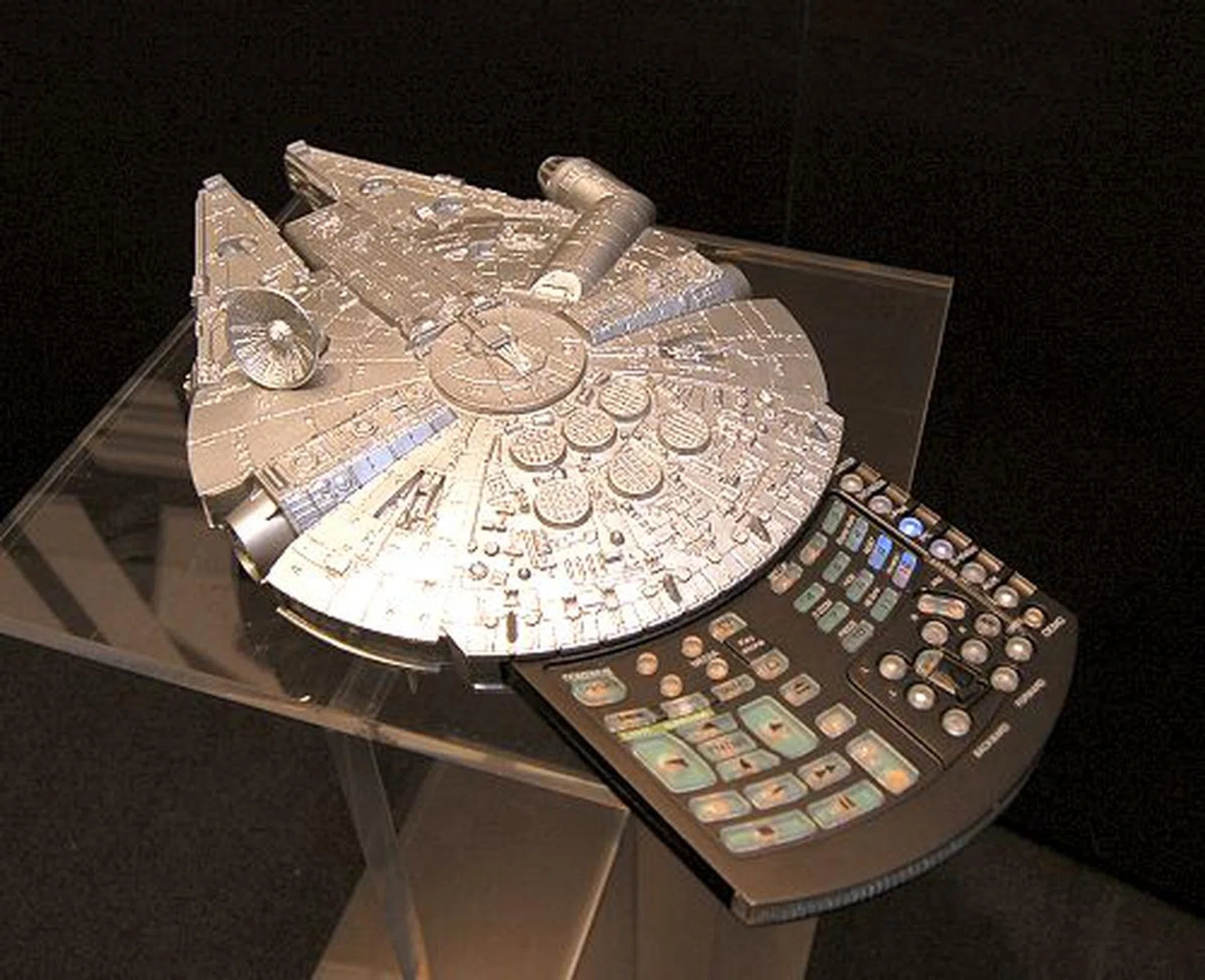  ... it transforms into a remote control, complete with all the sound effects from the movie.  