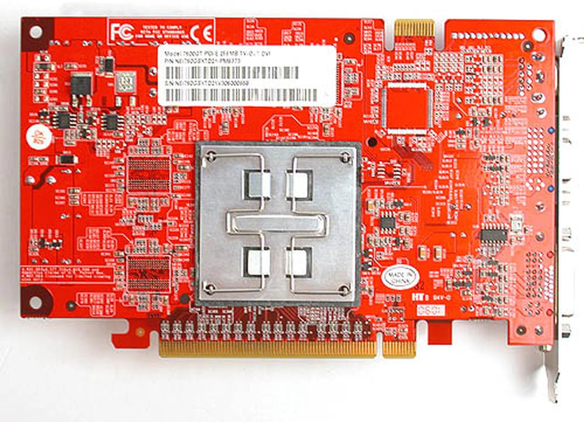 The retention mechanism for the cooler is the only distinct highlight at the back of the card.