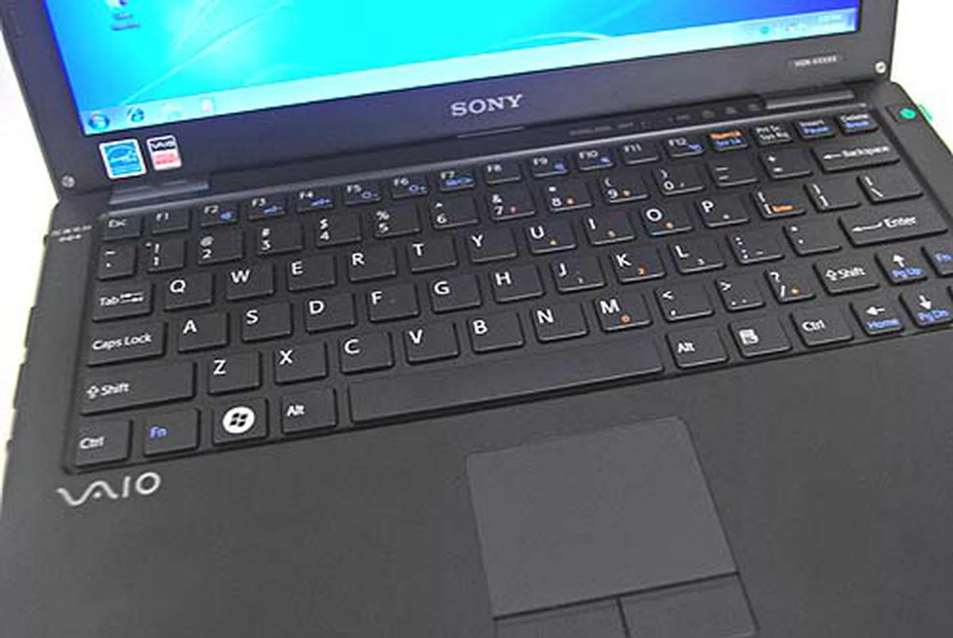 The keyboard is laid on in a chiclet manner, though the keys are kind of small for a netbook of this size.