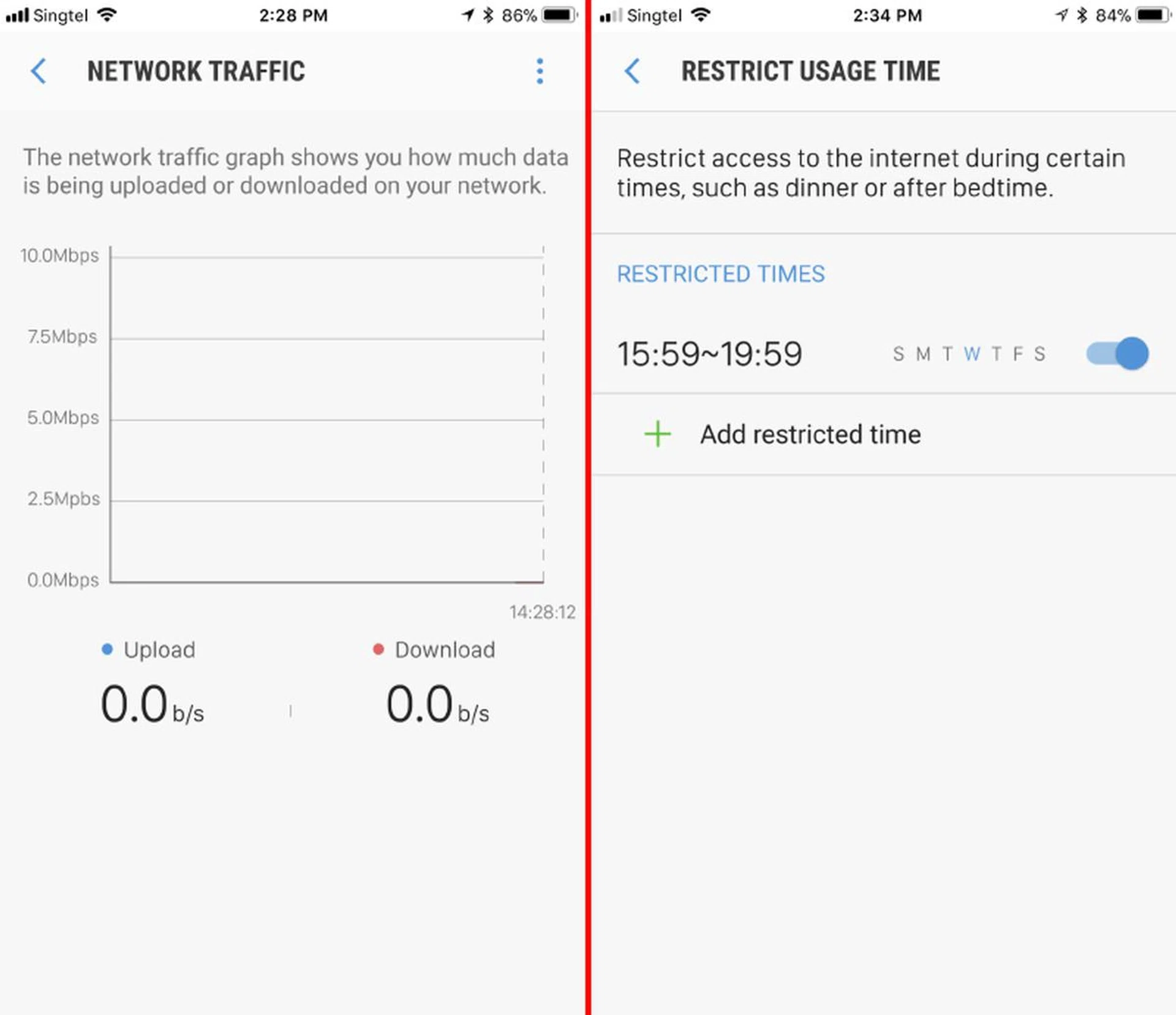 The Connect Home Pro only has pretty basic features like Parental Controls, QoS, and a network traffic monitor.