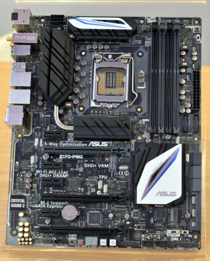 The ASUS Z170 motherboard is still a work in progress. (Image Source: CDRInfo)