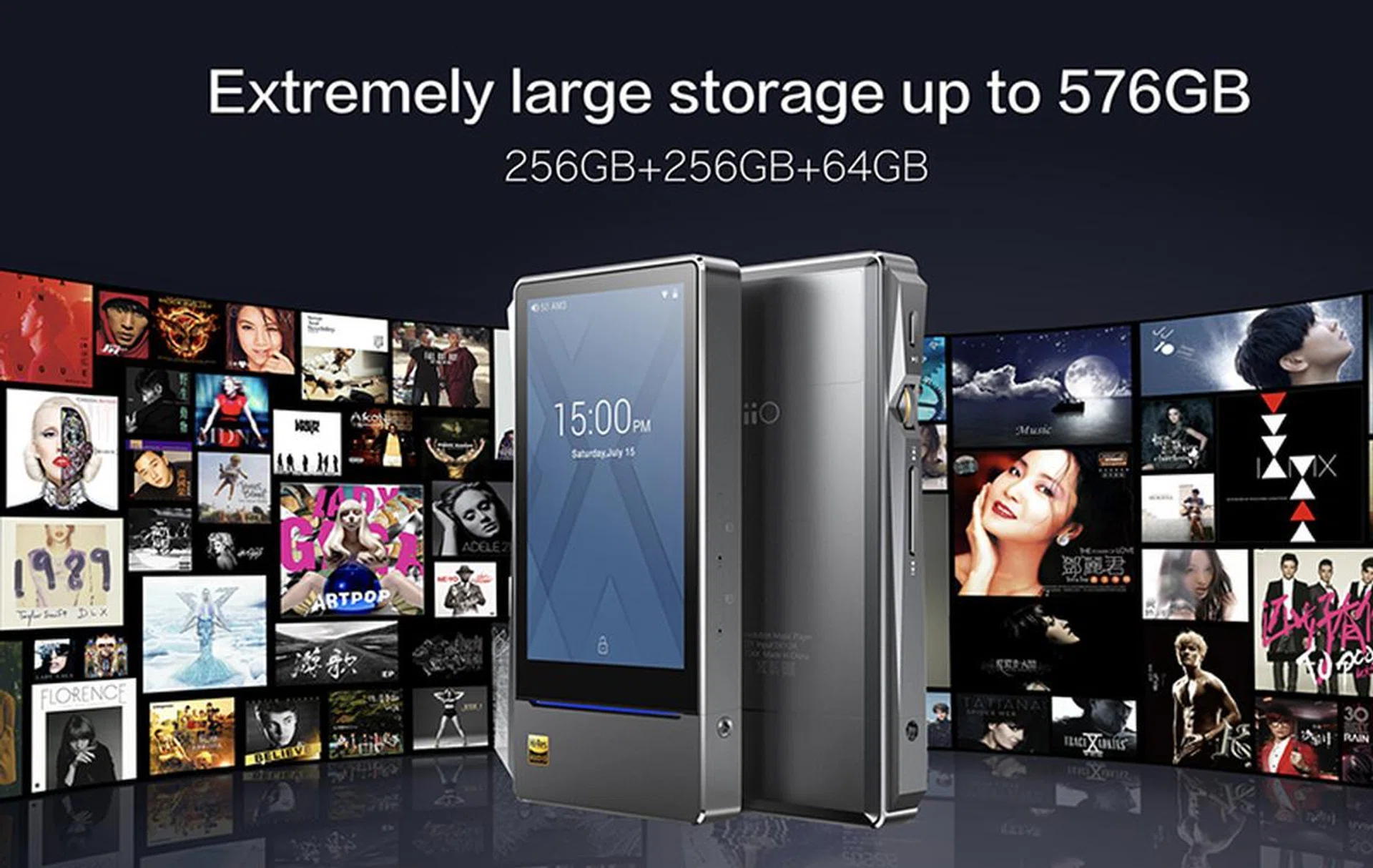 Over 500GB of music is plenty to carry with you.