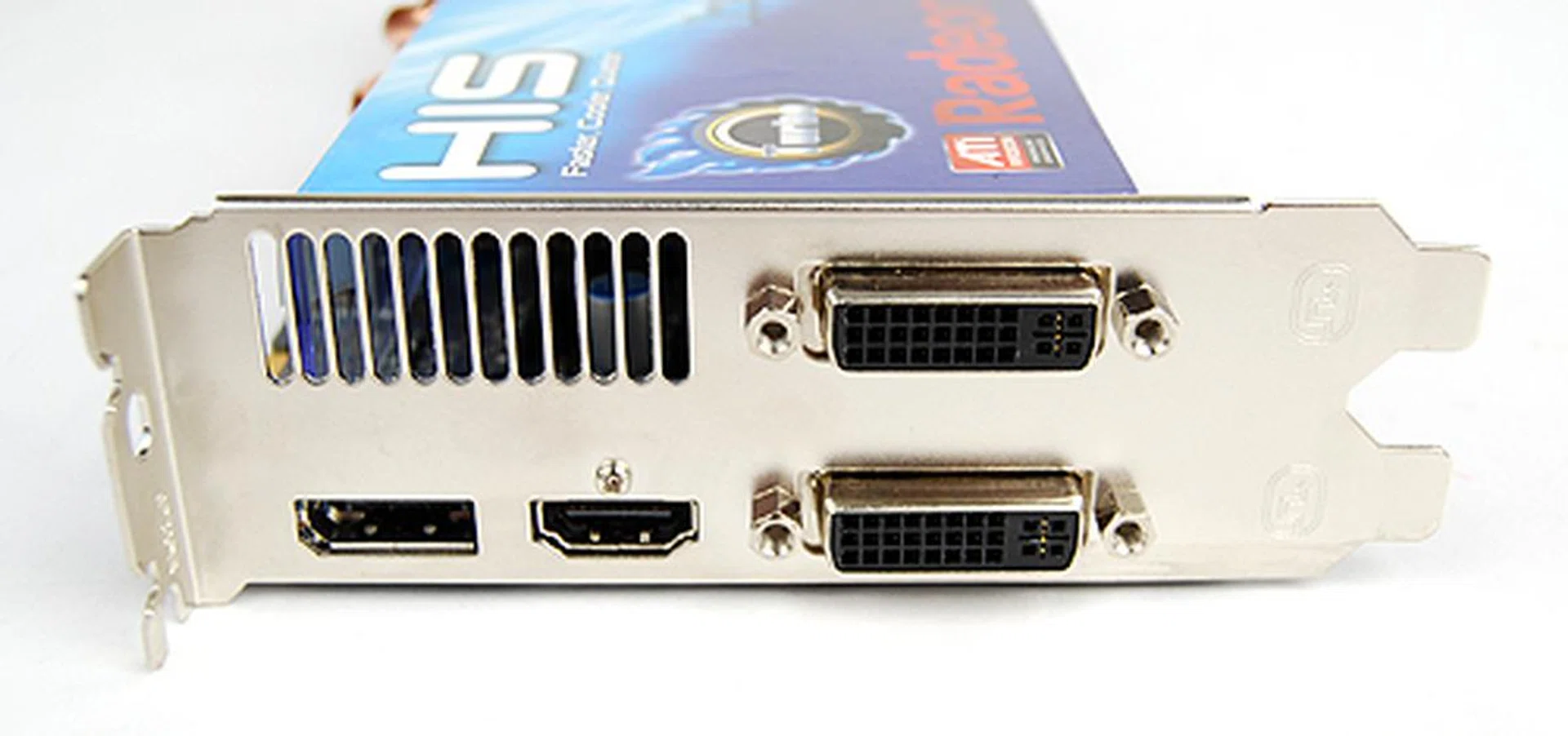 Video output options are similar to the Gigabyte card - two DVI ports and a single HDMI and DisplayPort.