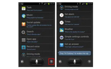 Samsung's S Voice on the Galaxy S III.