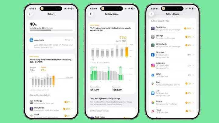 The Battery settings page is revamped in iOS 26. Photo: MacRumors
