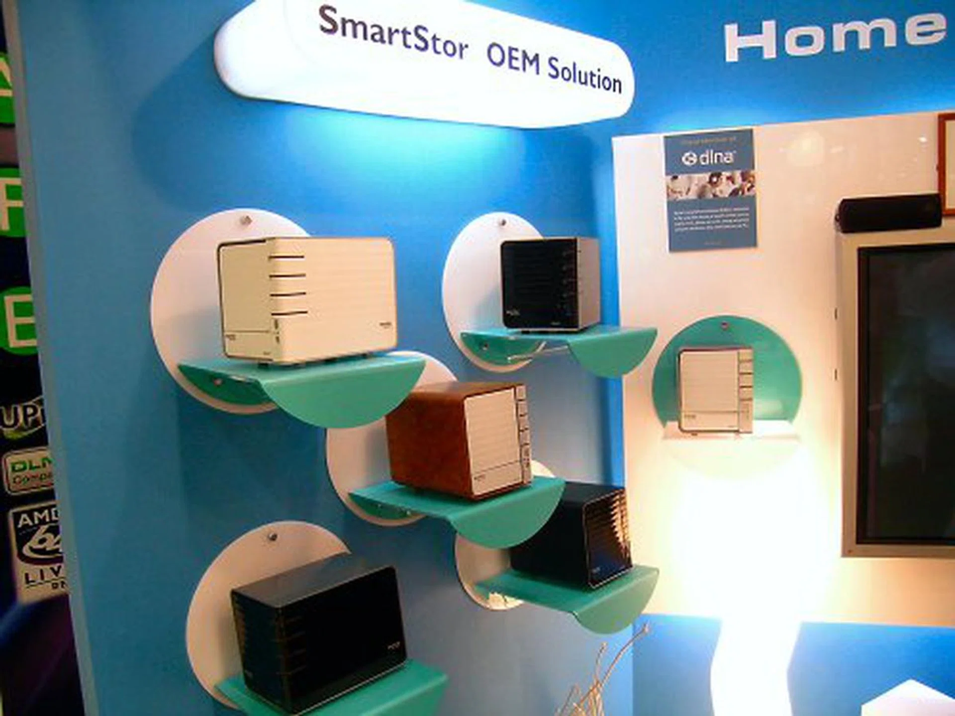  Considering the new focus as a media server for the SmartStor, Promise has a whole slew of cool OEM designs to fit the living room.  