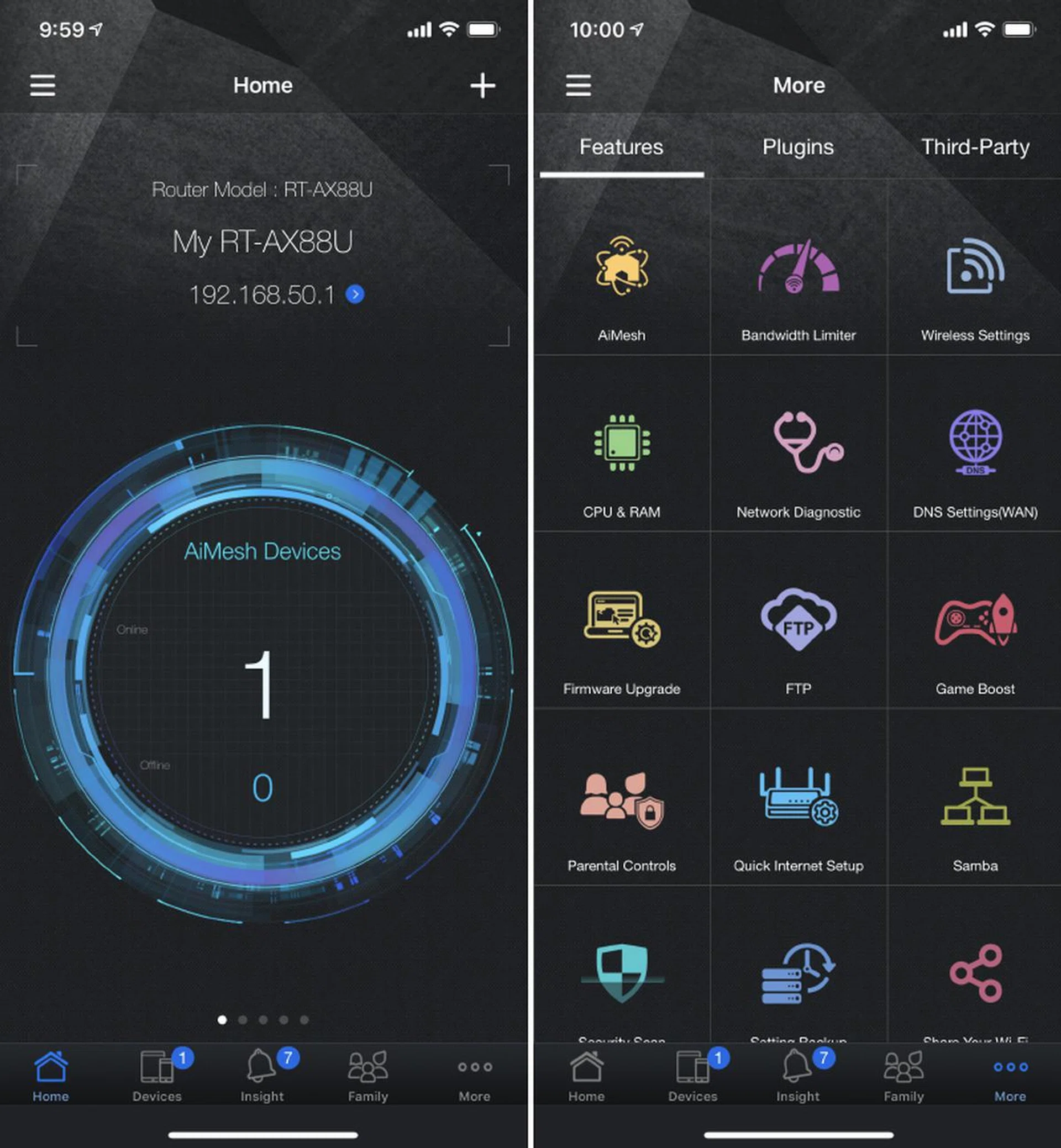 The ASUS Router app is actually very powerful insofar as router mobile apps are concerned, allowing users to manage a wide range of features and parameters.
