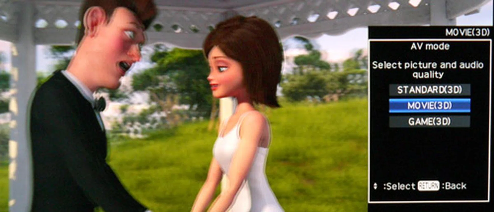 You'll have to forego your 2D picture customizations in 3D mode. But note that Sharp is offering three 3D presets for the LE925M as well. The Standard (3D) option has the highest brightness setting for brightly lit rooms. Alternatively, you can switch to Movie (3D) which delivers a warmer and dimmer result.