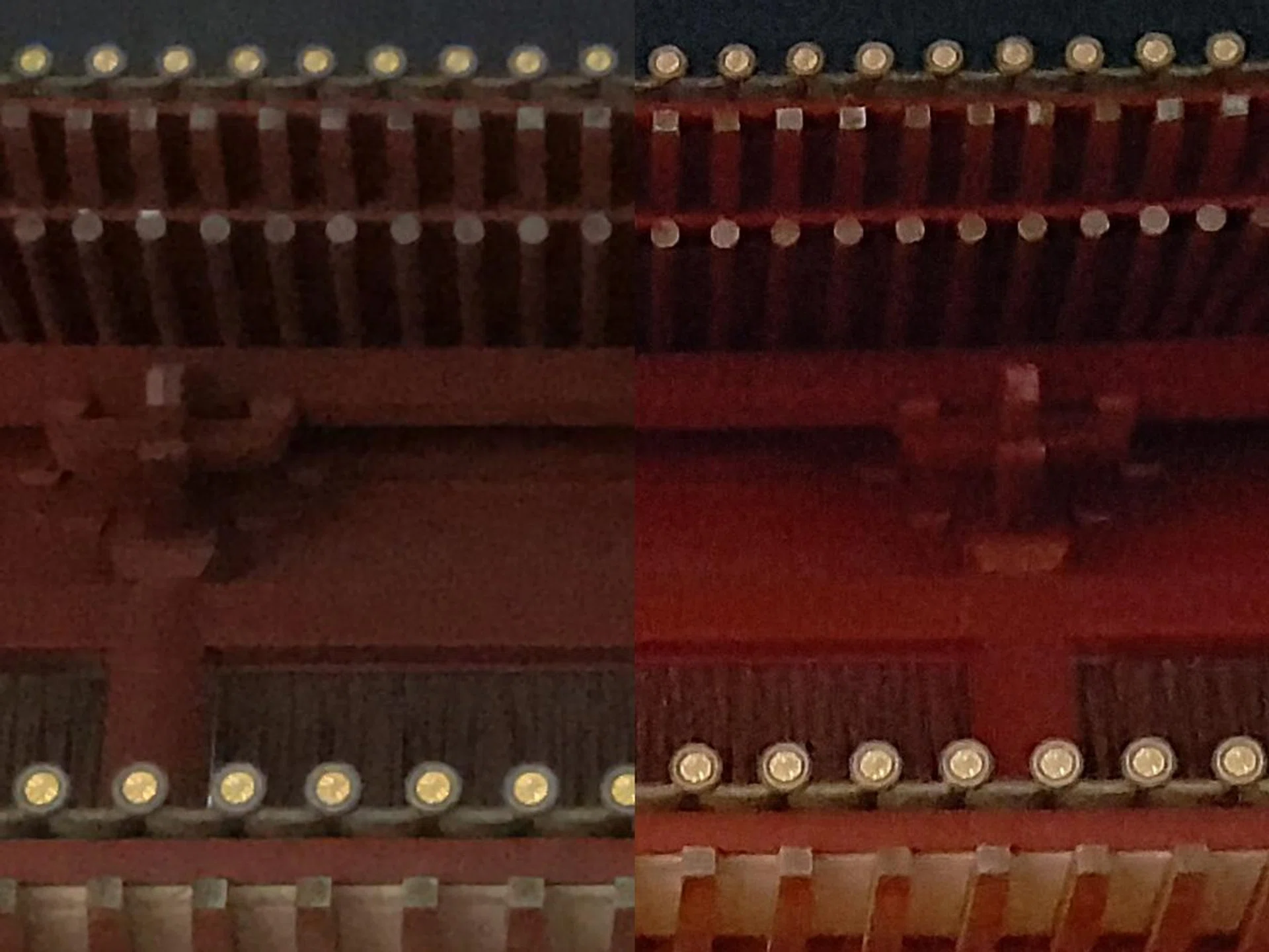 iPhone 7 Plus 28mm (left), Samsung Galaxy S7 (right).
