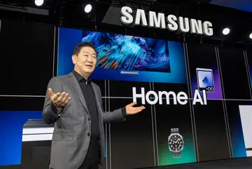 Samsung at CES 2025, announcing how its AI efforts are going to cut across its consumer-facing products and services, bringing to life its "AI for All" roadmap. Image: Samsung.