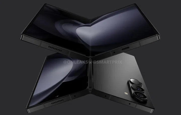 The Samsung Galaxy Z Fold6 has flat sides and a boxy design according to renders provided by @OnLeaks x @Smartprix.