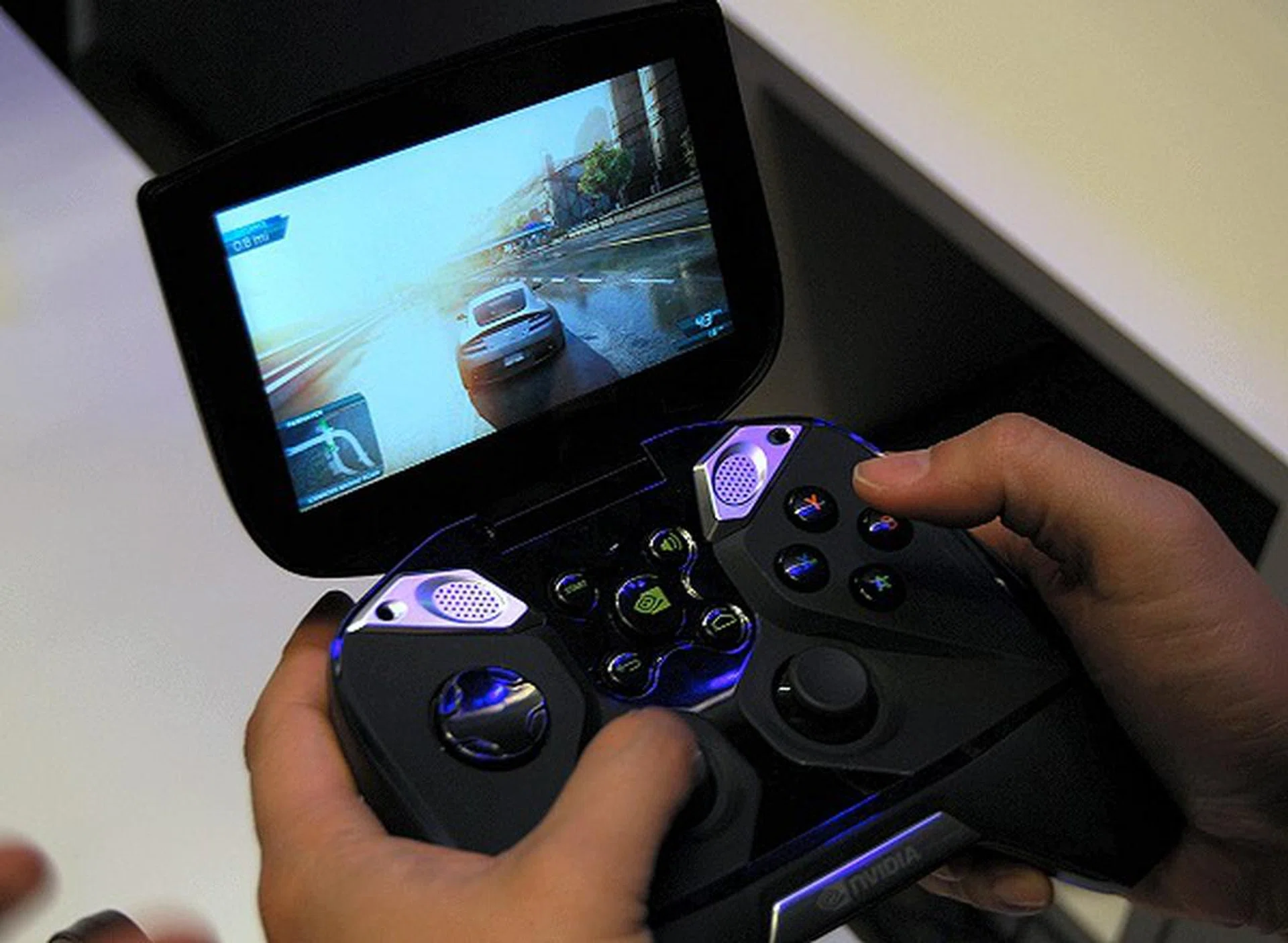 And here we have the latest edition of NFS: Hot Pursuit game playing fluently on Project Shield.