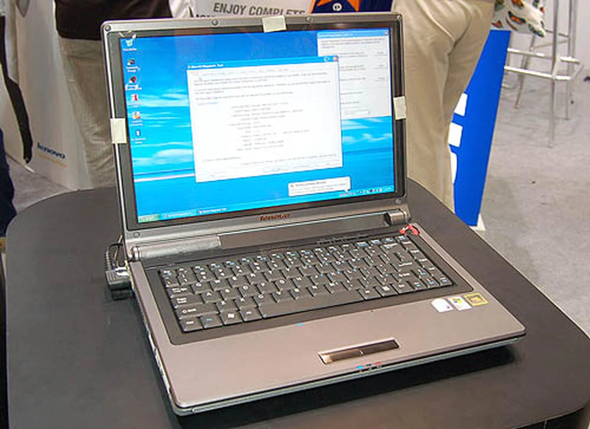  The 14.1-inch Lenovo Y400 has a very unique touchpad that is flushed with the notebook. Looks aside, it comes with an Intel Core 2 Duo processor T5500, 1GB DDR2 RAM, 100GB SATA HDD and an nVidia GeForce GO 7300 graphics solution. Priced at S$1,599, it's a pretty decent deal.  