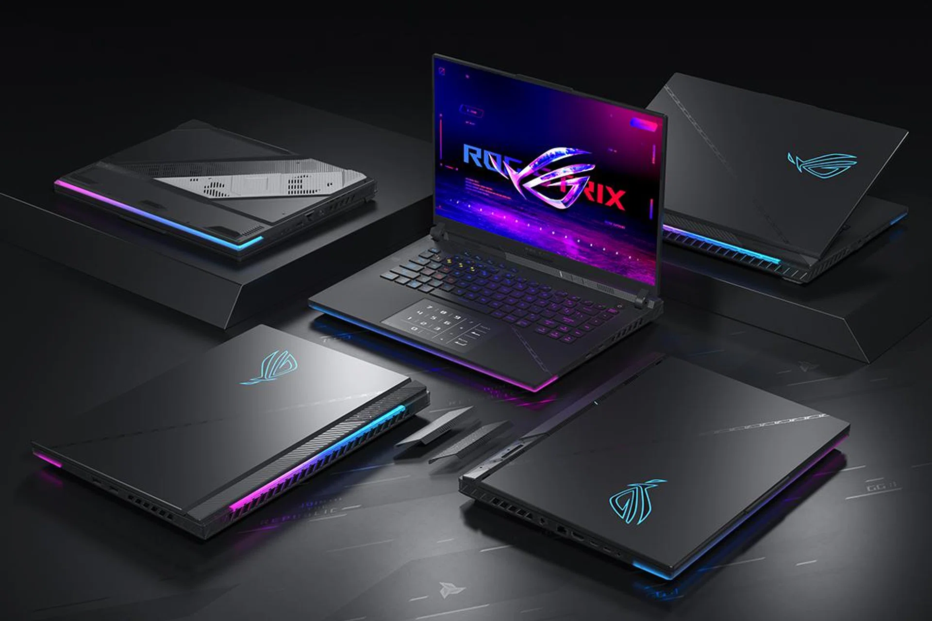 The new ROG Strix gaming laptop family. (PHOTO: ASUS)