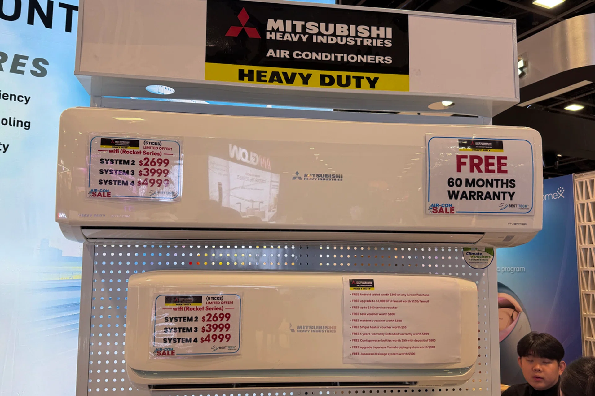 A Mitsubishi aircon.