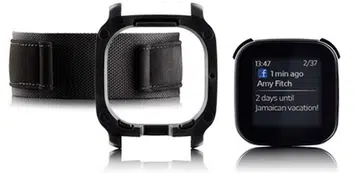 Attaching the Sony Ericsson LiveView onto an elastic strap turns it into a watch of sorts, controlling your Android device remotely.