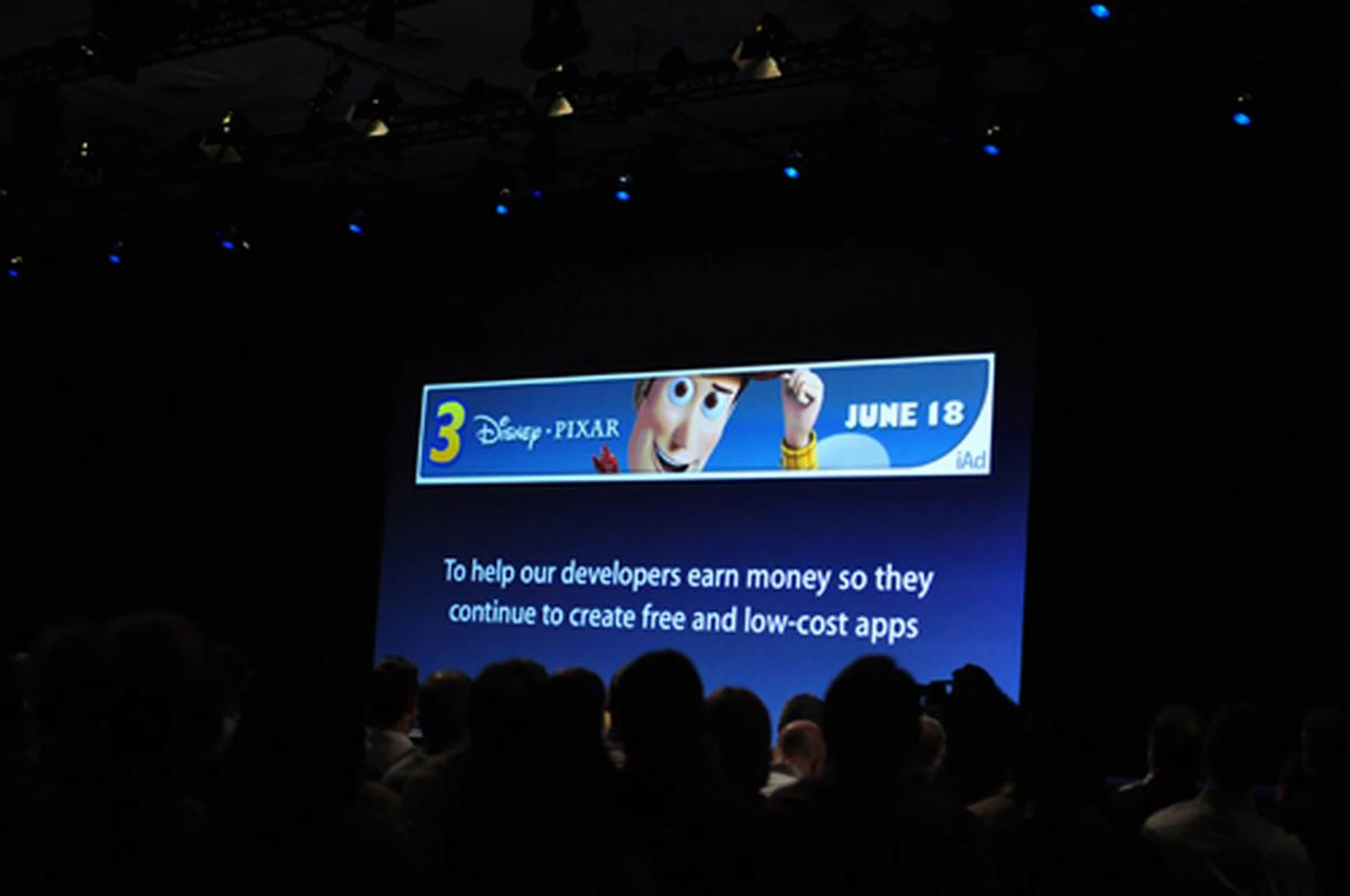 Apple's iAd will help their developers earn money, though hopefully this won't be intrusive and annoying.