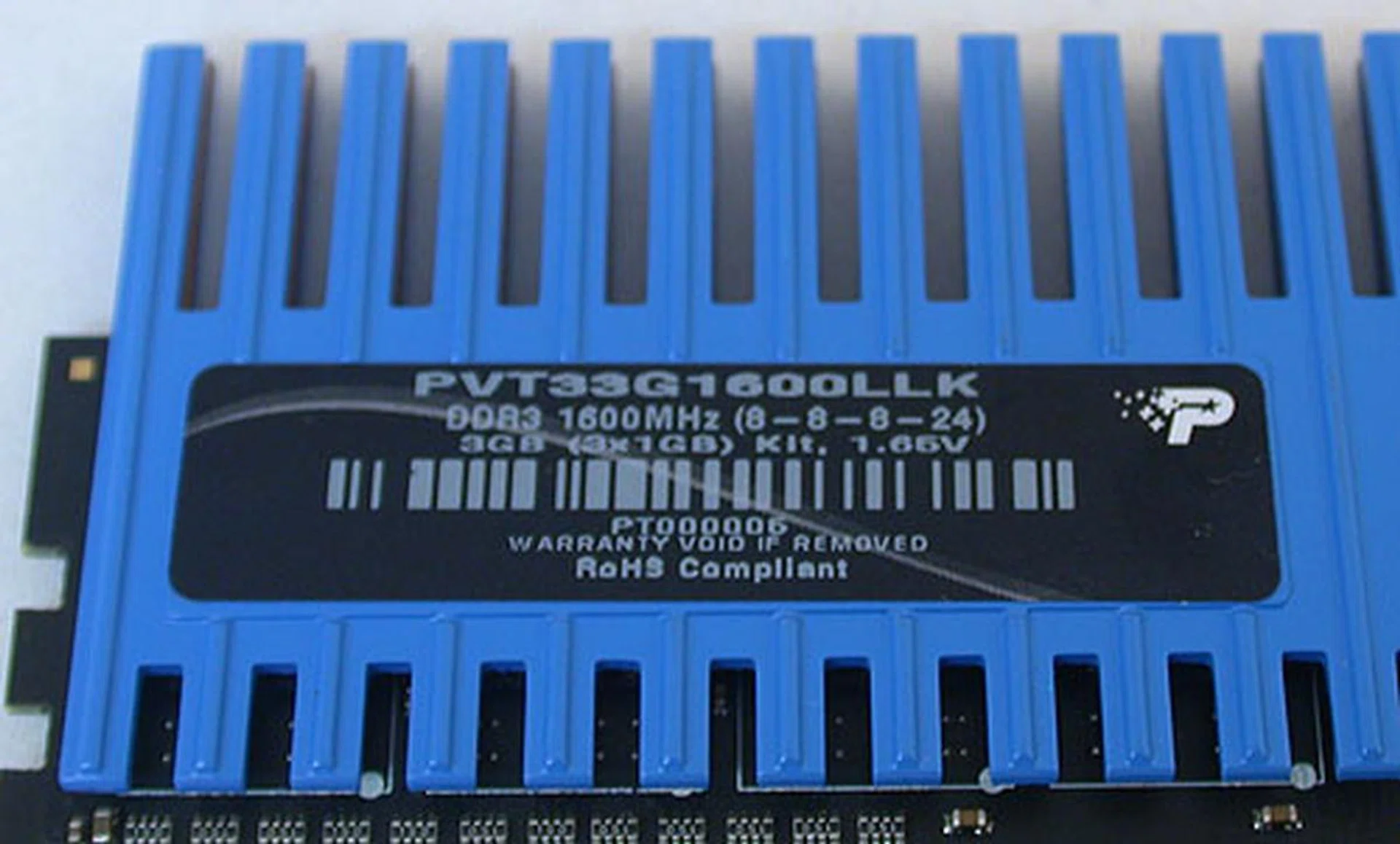 The specifications for this memory module. 
