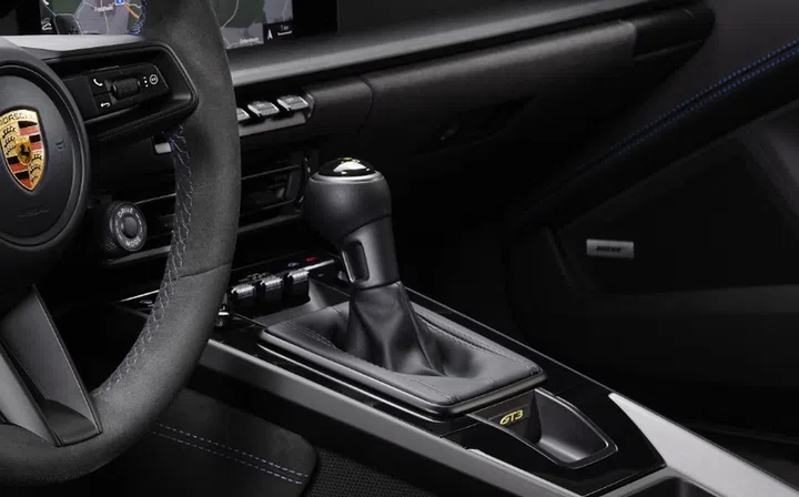 A six-speed manual is an option. (Image source: Porsche)