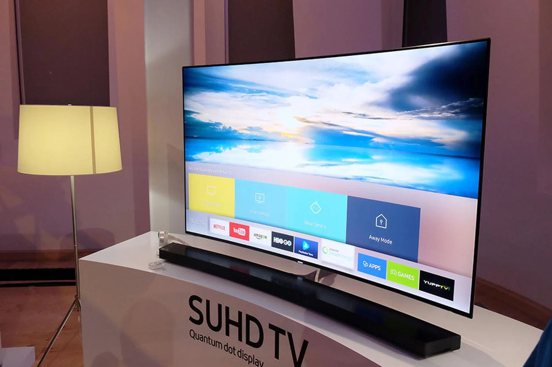 In conjunction with Samsung SmartThings, you'll be able to use your Samsung SUHD TV as a Smarthub.