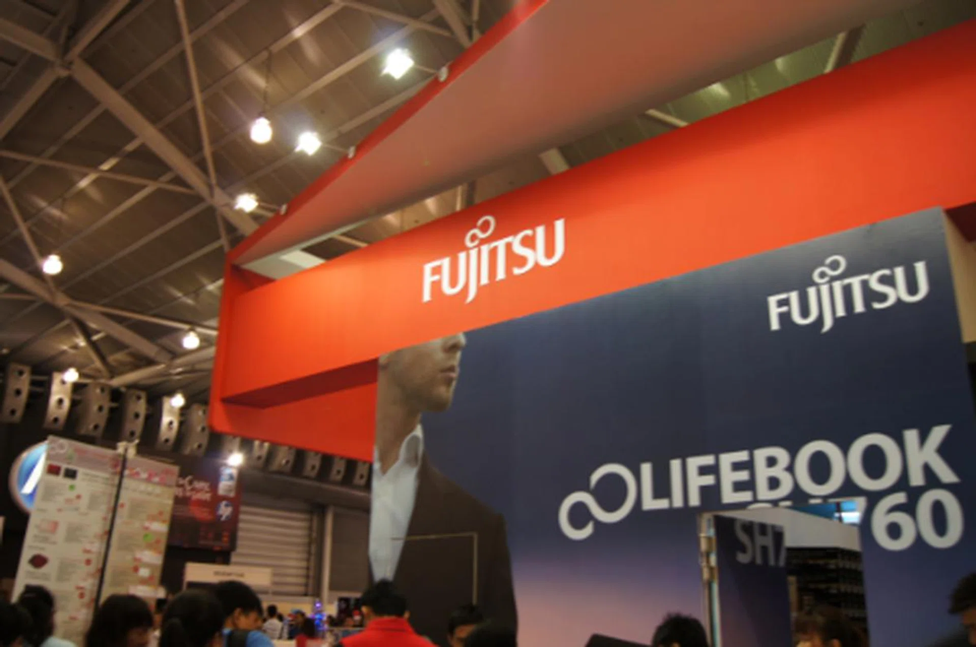 If you are looking for a new notebook, head down to the Fujitsu booth for a wide selection of models.