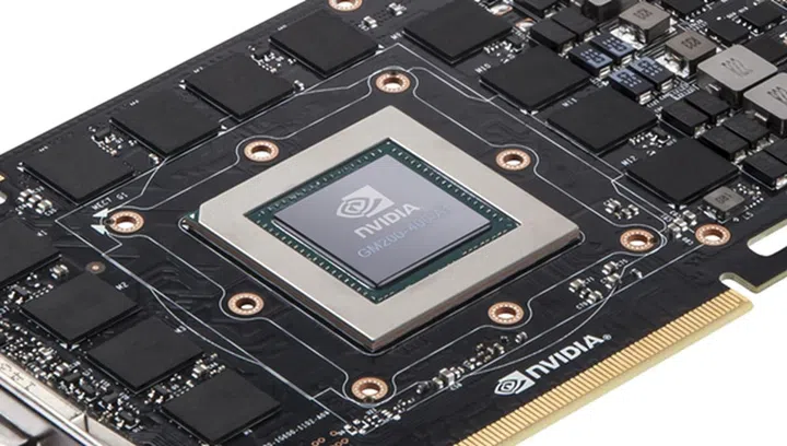 The GM200 GPU of the GeForce GTX Titan X graphics card. (Image source: NVIDIA)
