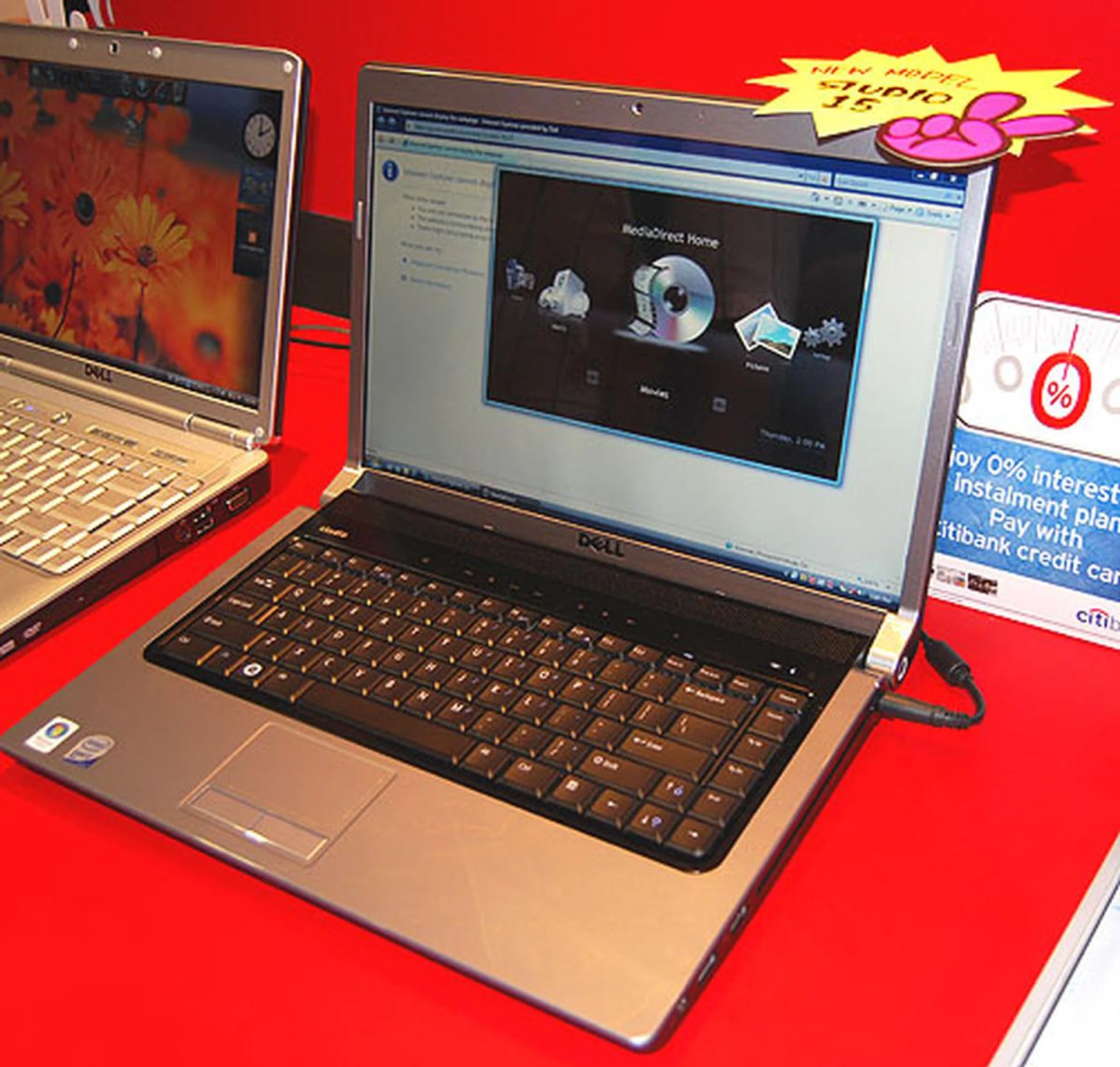  The S$1,599 Dell Studio 15 has slightly more horsepower, with an ATI Mobility Radeon HD 3450 GPU and up to 4GB of DDR2 RAM. It also has a less crippled operating system in the form of the Aero-enabled Windows Vista Home Premium.  