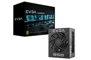 EVGA's power supply and the box that comes with it.