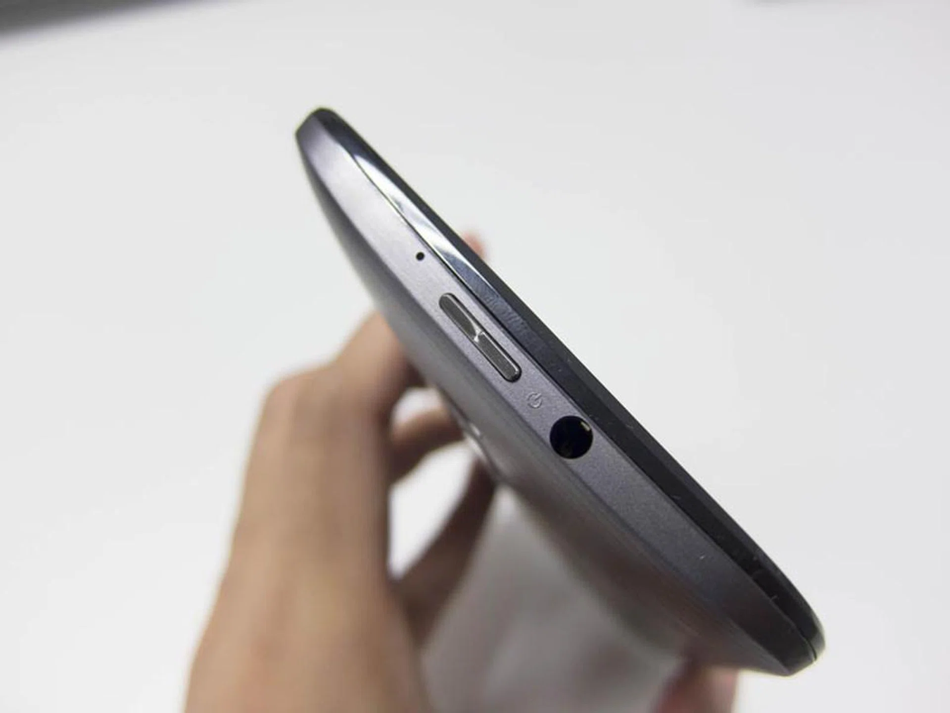 The power button is located at the top of the phone, which makes it a bit awkward to hit.