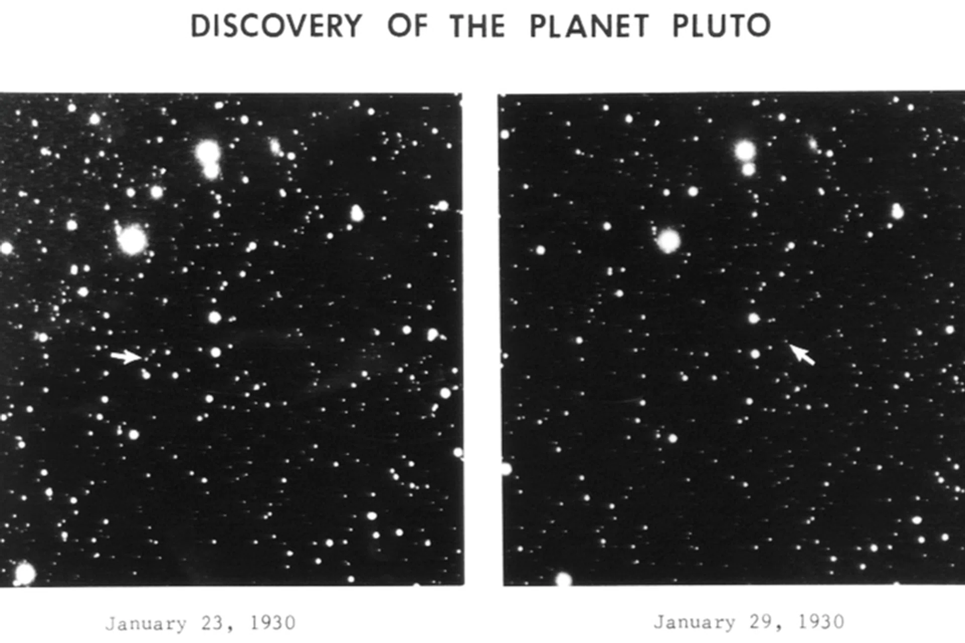 The original image plates from which Clyde Tombaugh discovered Pluto. Amazing how he saw it. Image credit: Lowell Observatory Archives, via Wikipedia.