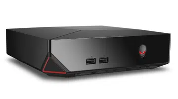 The Alpha's an ex-Steam Machine. When it was originally announced, it was bundled with SteamOS and a Steam controller but after both got delayed, Alienware still opted to ship the Alpha, changing it to how you see it today.