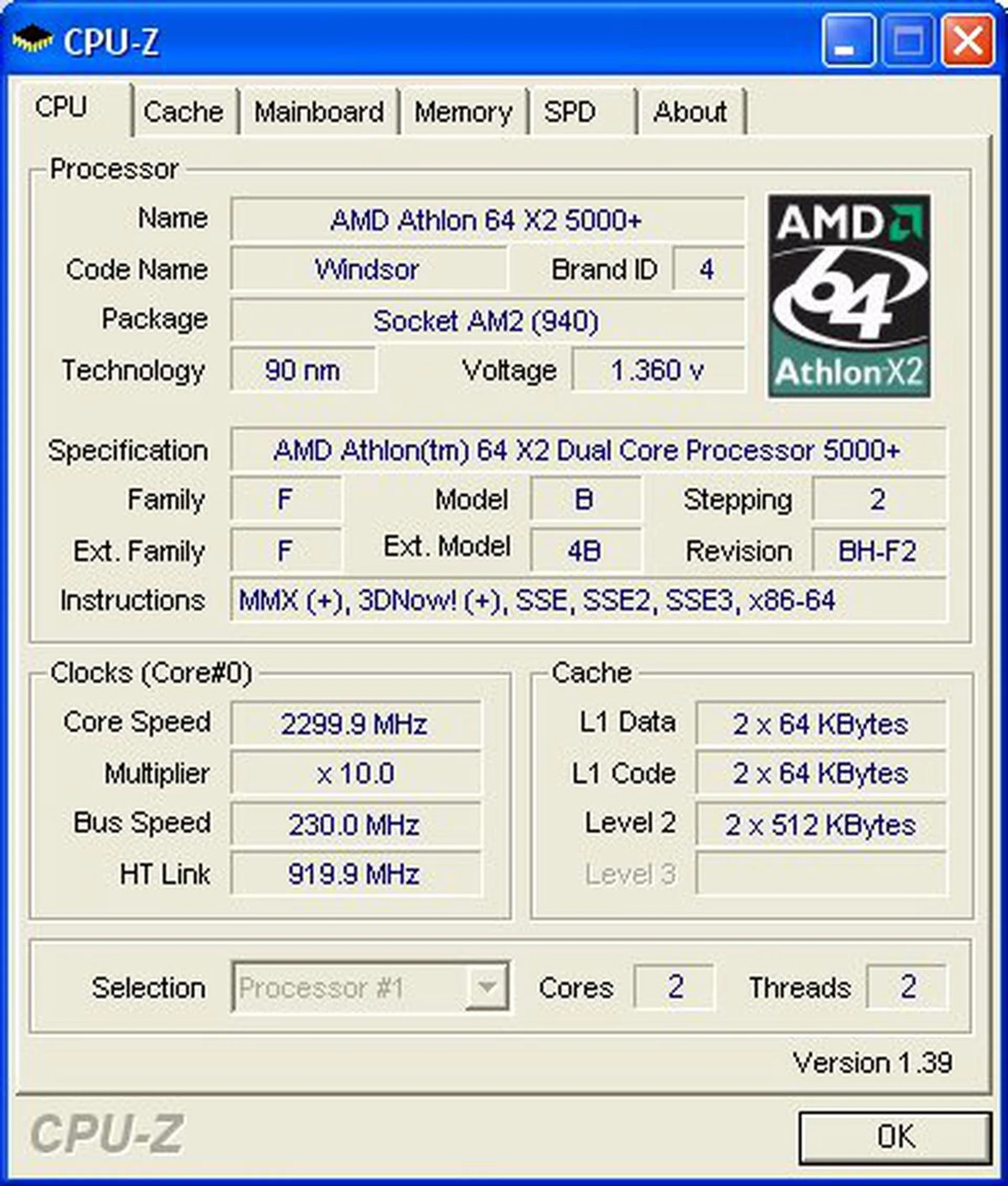 CPU-Z overclocking screenshot.