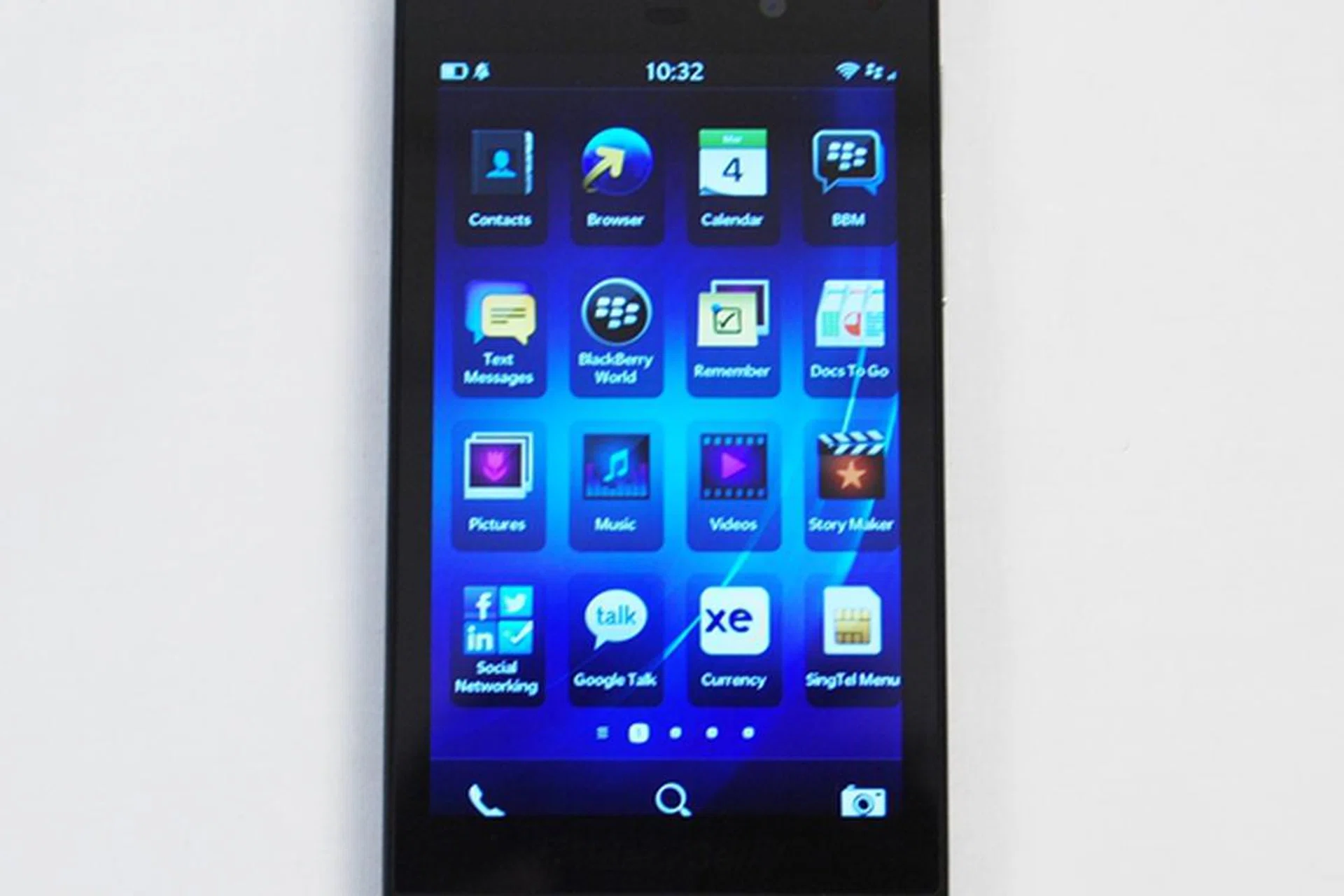 The BlackBerry Z10.